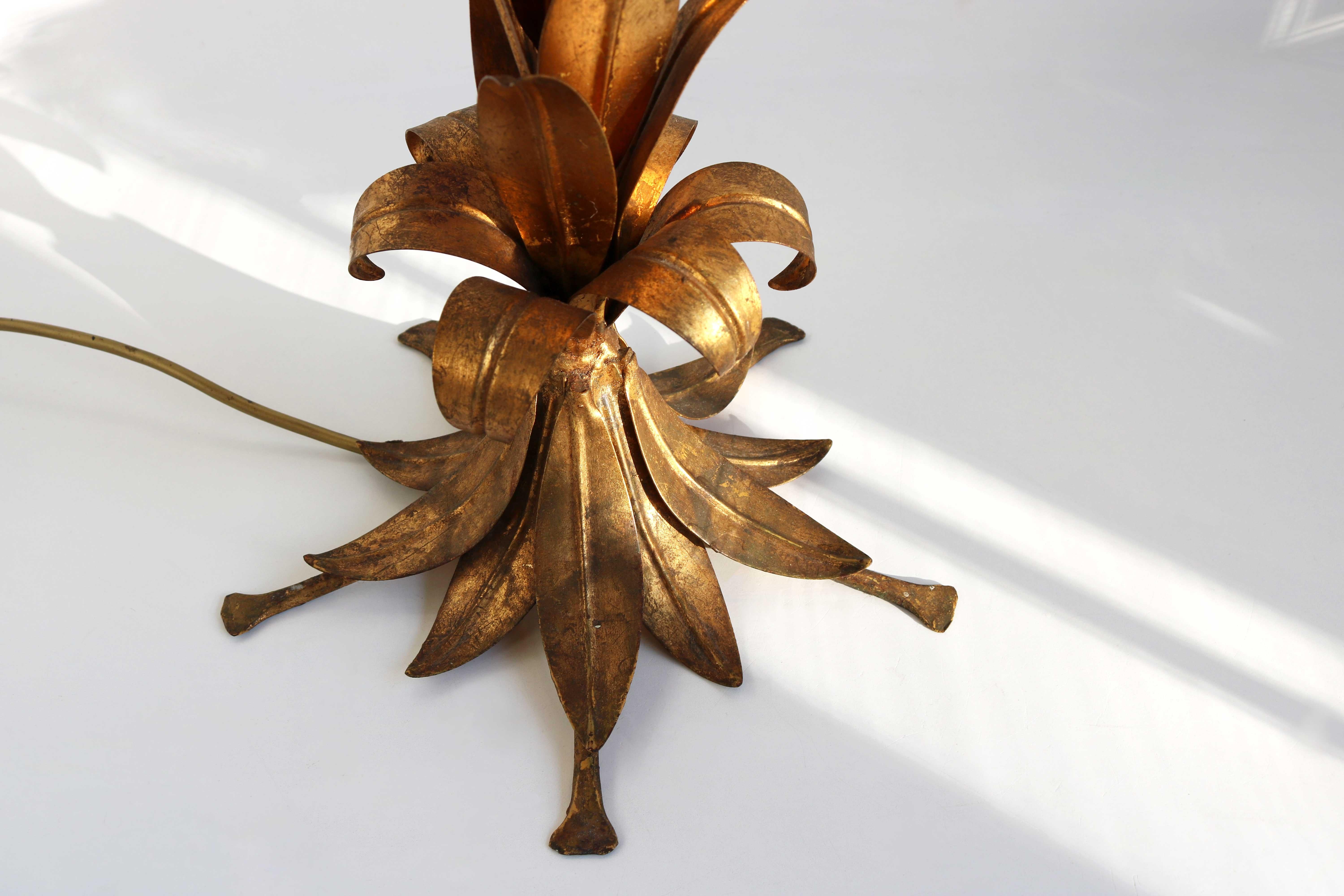 Stunning Gilt Palm Tree Table Lamp by Hans Kögl, 1970s Design Hollywood Regency  For Sale 1