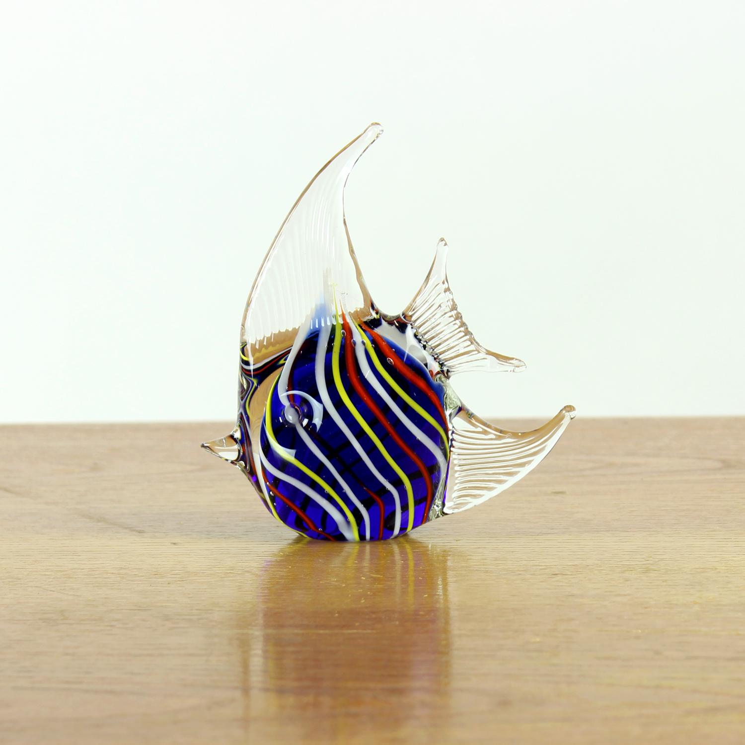 Mid-Century Modern Superbe statue de poissons en verre, Tchécoslovaquie, années 1960 en vente