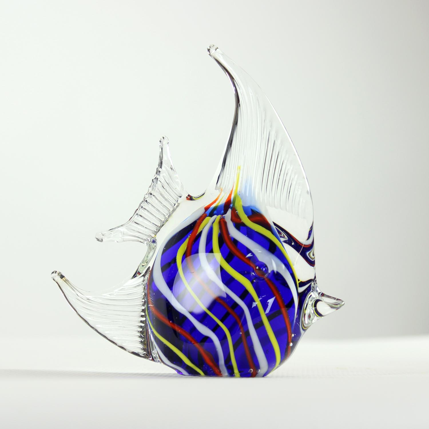 Superbe statue de poissons en verre, Tchécoslovaquie, années 1960 Excellent état - En vente à Zohor, SK