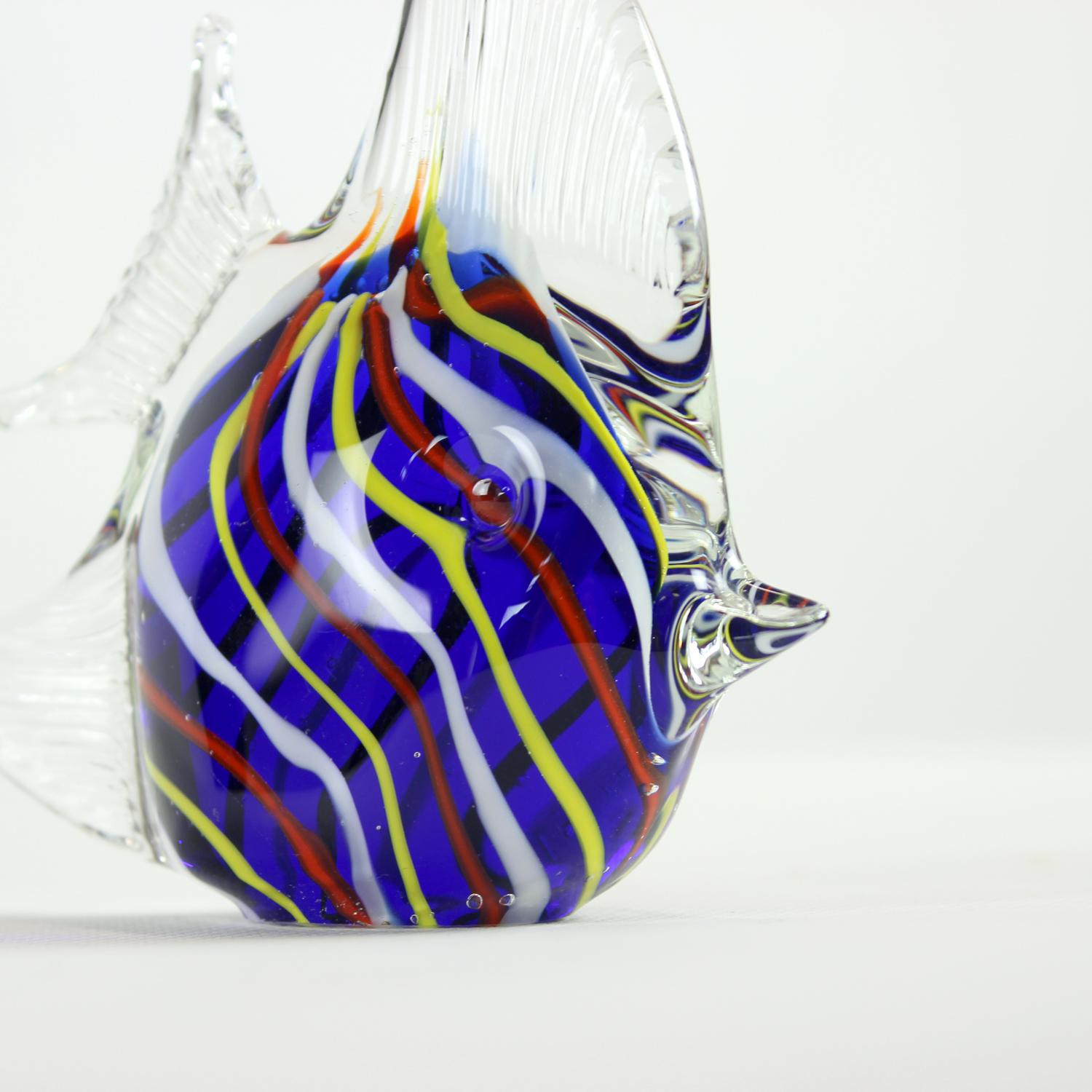 Milieu du XXe siècle Superbe statue de poissons en verre, Tchécoslovaquie, années 1960 en vente