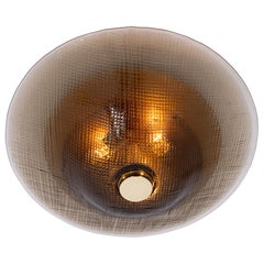 Stunning Glass Flushmount by Peill & Putzler, Germany, 1970s