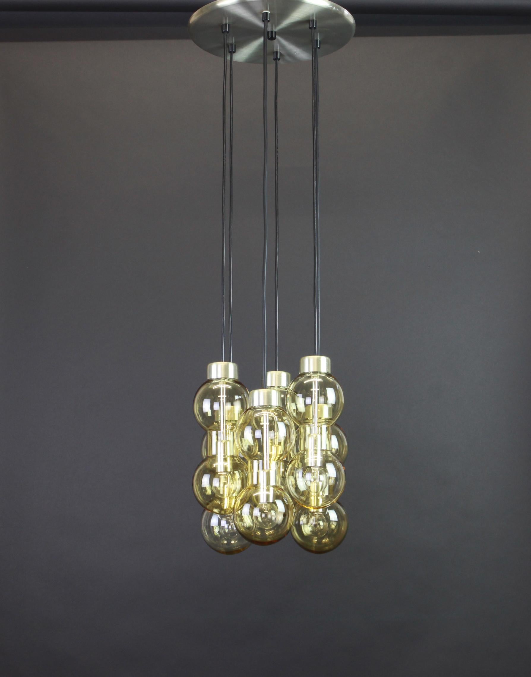 Late 20th Century Stunning Glass Hanging Fixture by Doria, Germany, 1970s