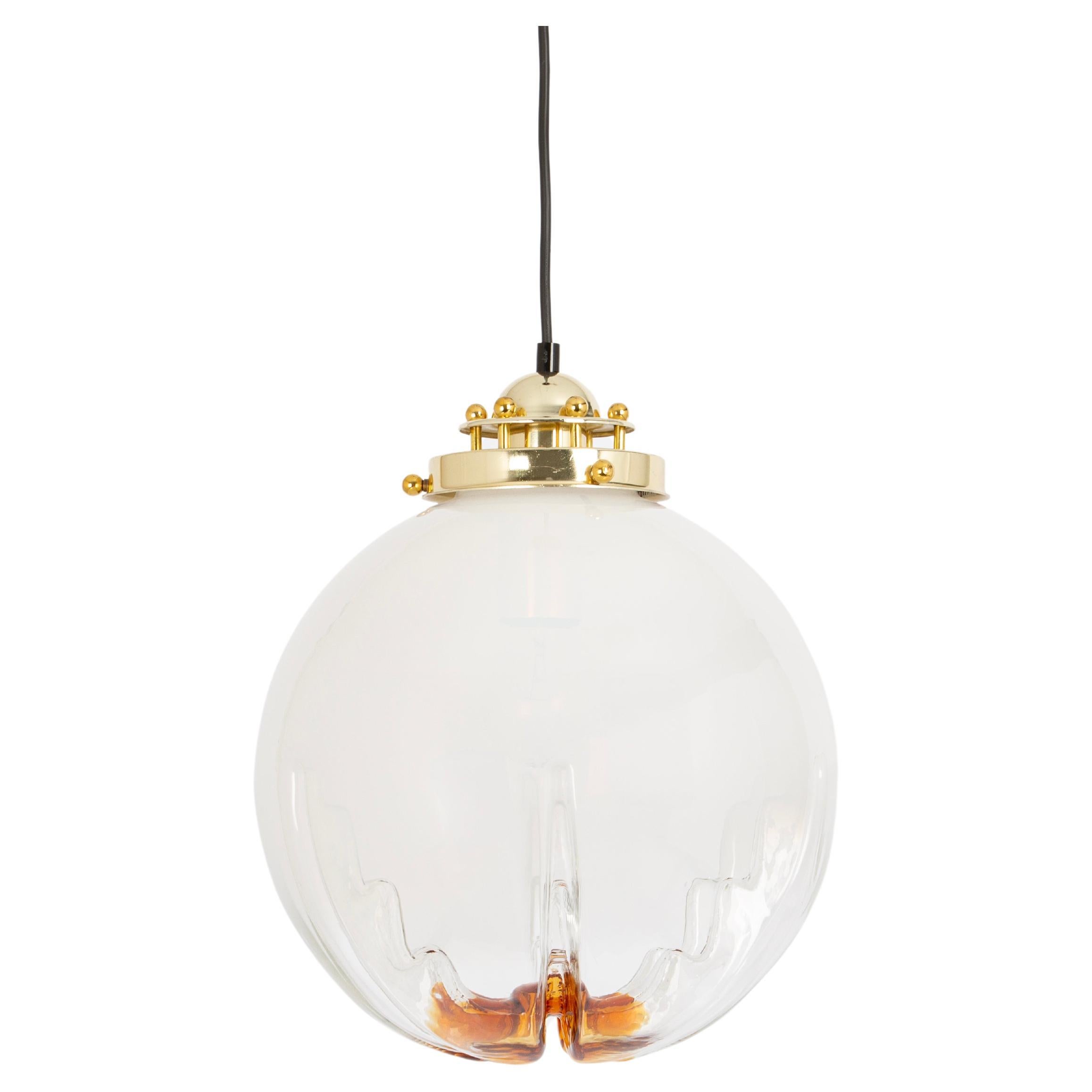Stunning Glass Pendant light in style of  Mazzega, Italy, 1960s For Sale