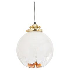 Splendida lampada a sospensione in vetro nello stile di  Mazzega, Italia, anni '60