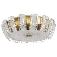 Stunning Glass Tubes Flushmount by Doria, Germany, 1960s