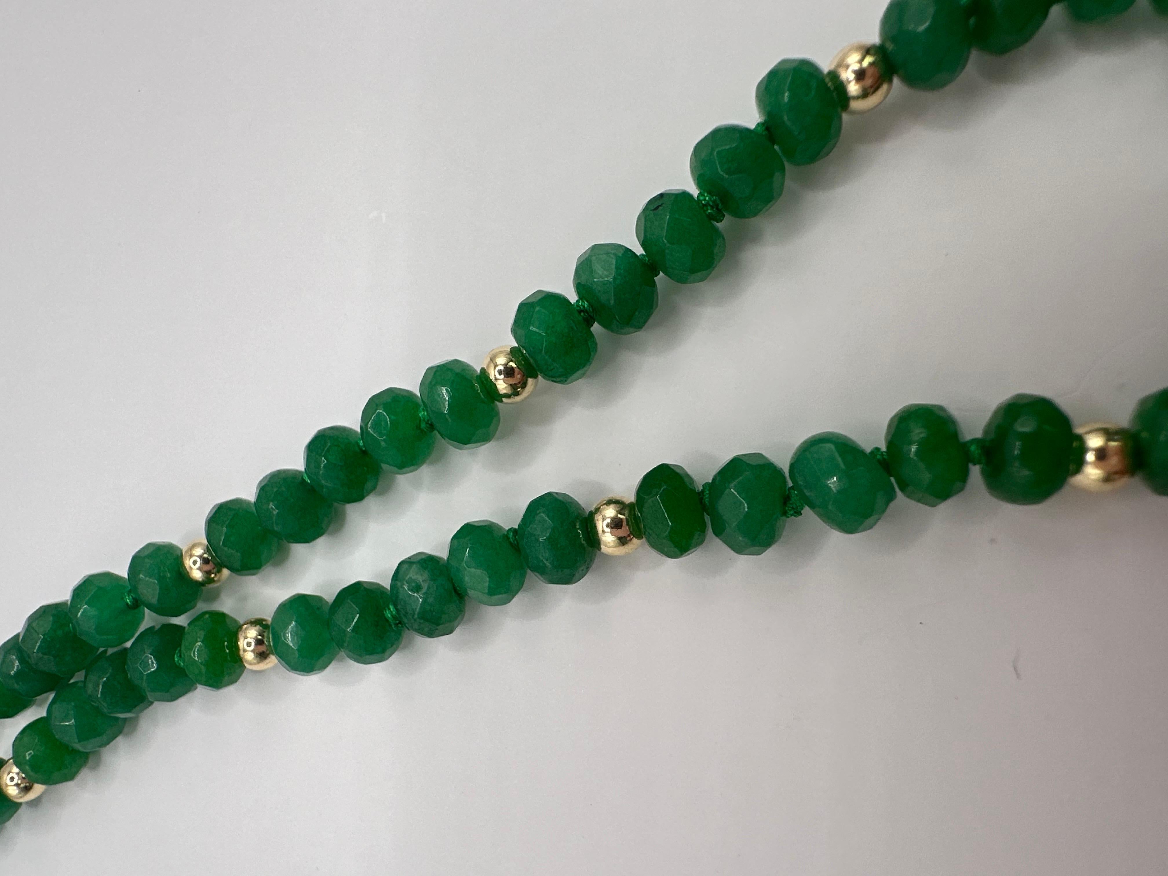 So refreshing on any neck! Green gemstone beads pairs with 14Kt yellow gold!

Metal Type: 14KT


Certificate of authenticity comes with purchase!

ABOUT US
We are a family-owned business. Our studio in located in the heart of Boca Raton at the