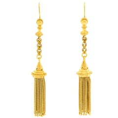 Stunning Gold Victorian Tassel Earrings