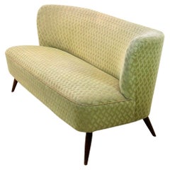 Atemberaubendes golden-grünes Cocktail-Sofa, Niederlande 1950er Jahre