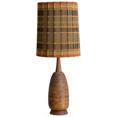 Wunderschöne Kürbis-Keramiklampe mit intaktem Maria-Kipp-Schirm