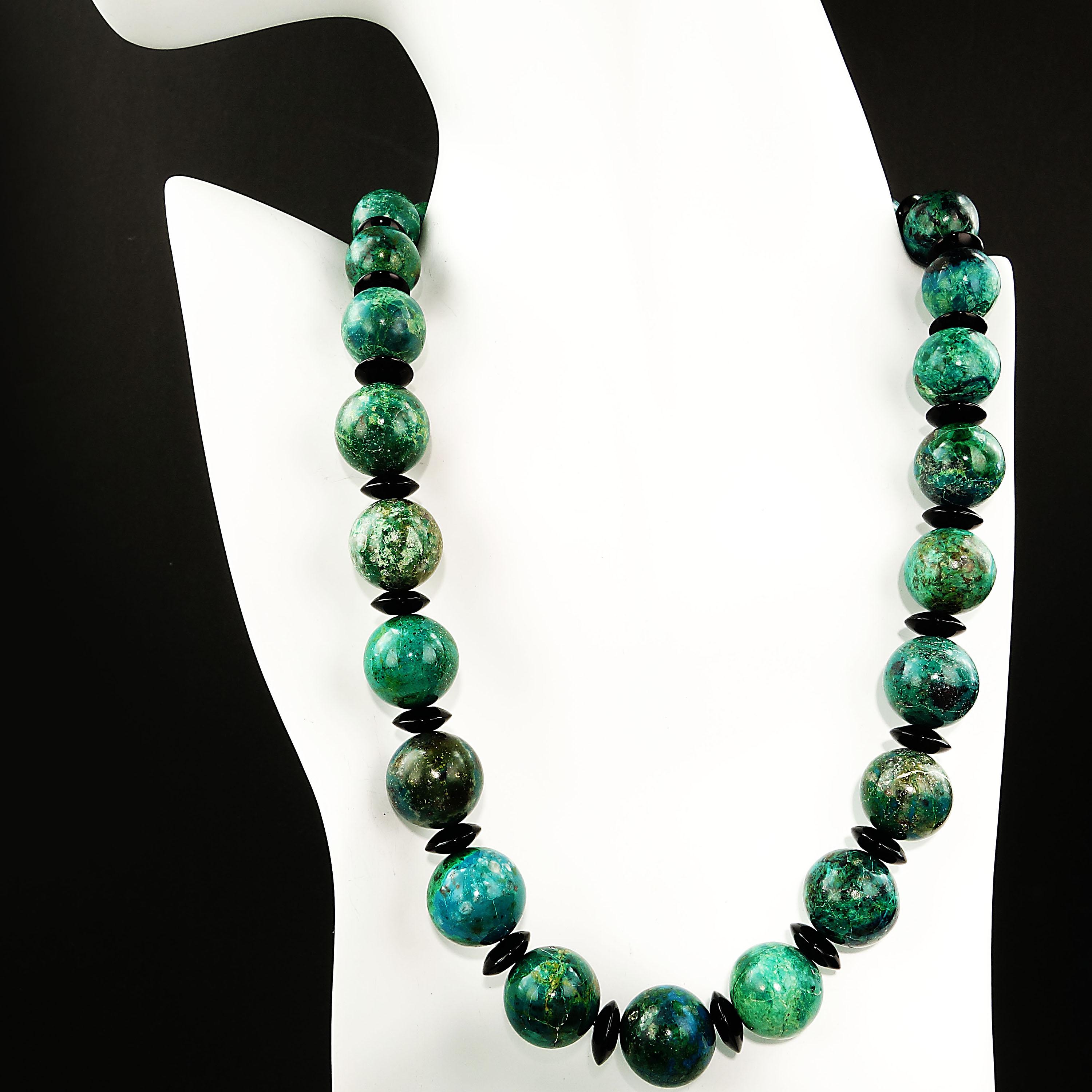 chrysocolla bead necklace