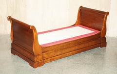 STUNNING GRANGE FRANCE SOLID CHERRY WOOD TRUNDLE SINGLE BED FRAME WITH TWO BEDs