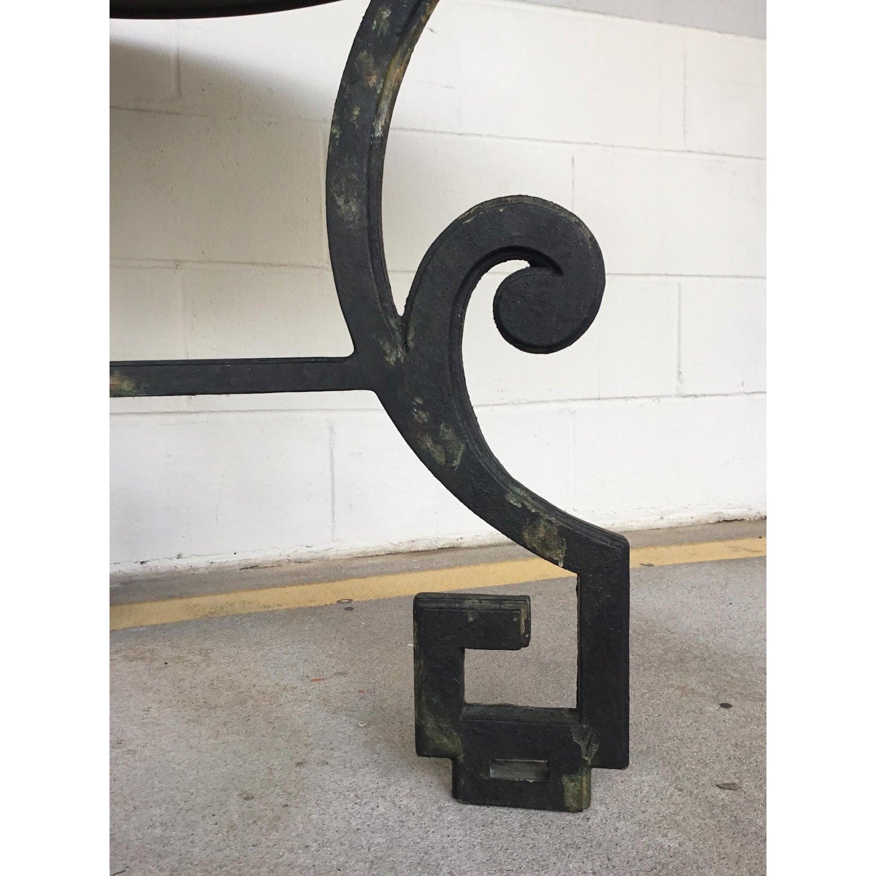 Modern Stunning Greek Key Center/Side Table by Jerry Pair for Formations