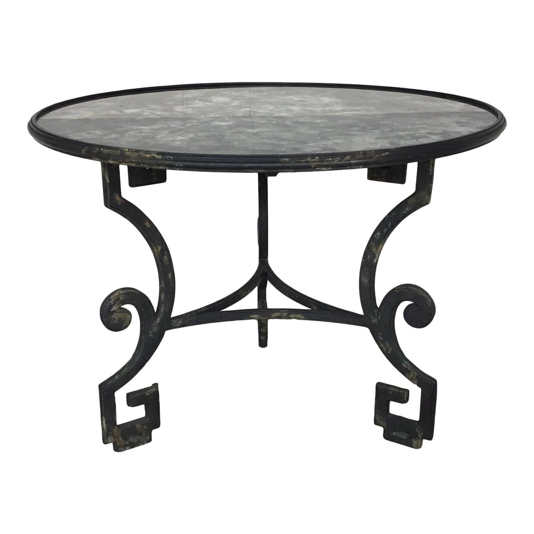 Stunning Greek Key Center/Side Table by Jerry Pair for Formations In Good Condition In West Palm Beach, FL
