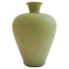 Stunning Green Ceramic Vase, Berndt Friberg, Gustavsberg - Mid 20th Century