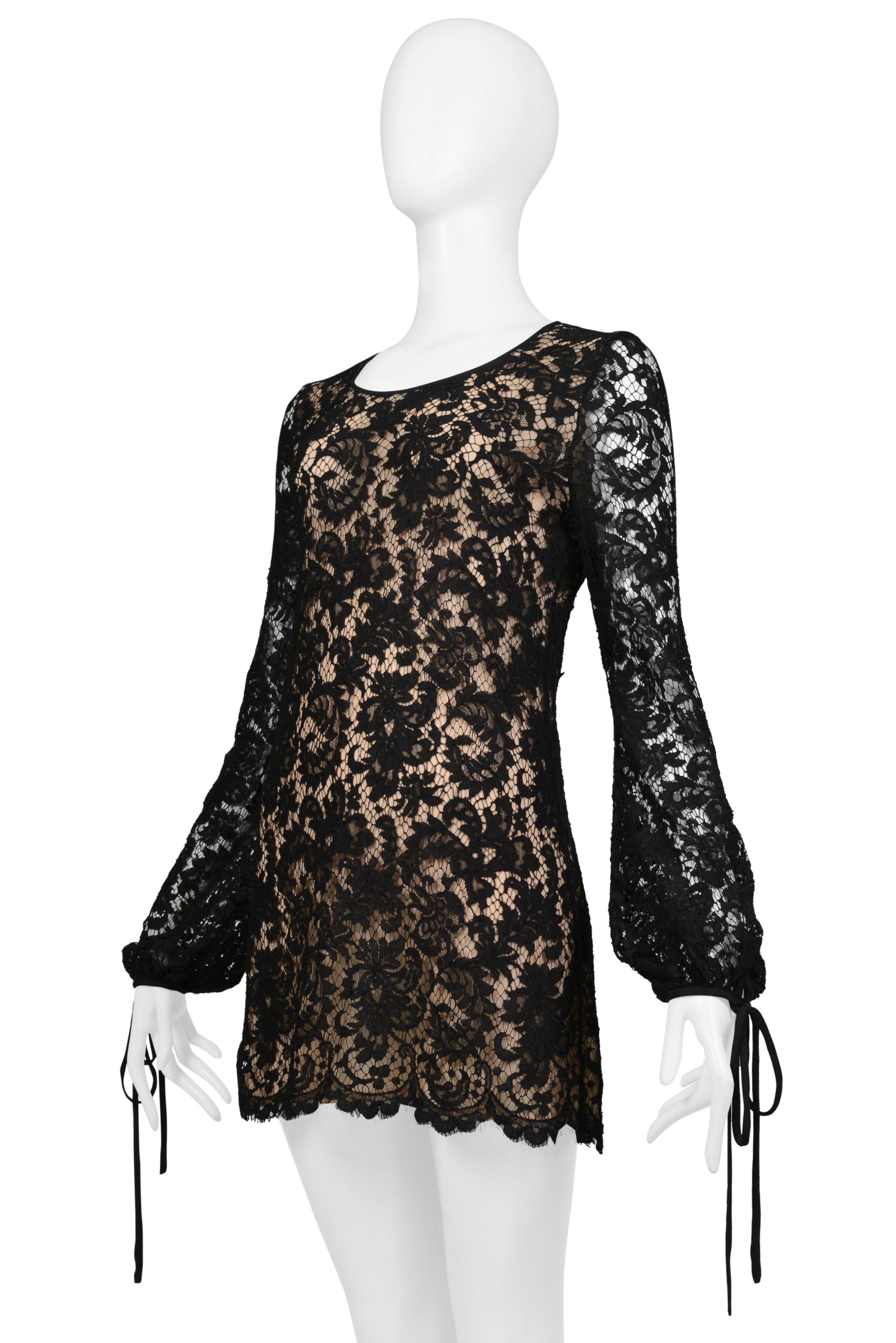 Stunning Gucci By Tom Ford 1996 Black Lace Mini Dress with Original Tags  4