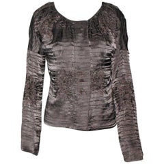 GUCCI by Tom Ford Primavera 2003 Giacca in seta ricamata Collection'S M.