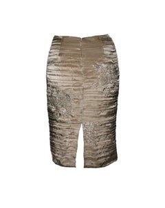 Superbe jupe en soie brodée Gucci by Tom Ford 2003 Kimono Collection
