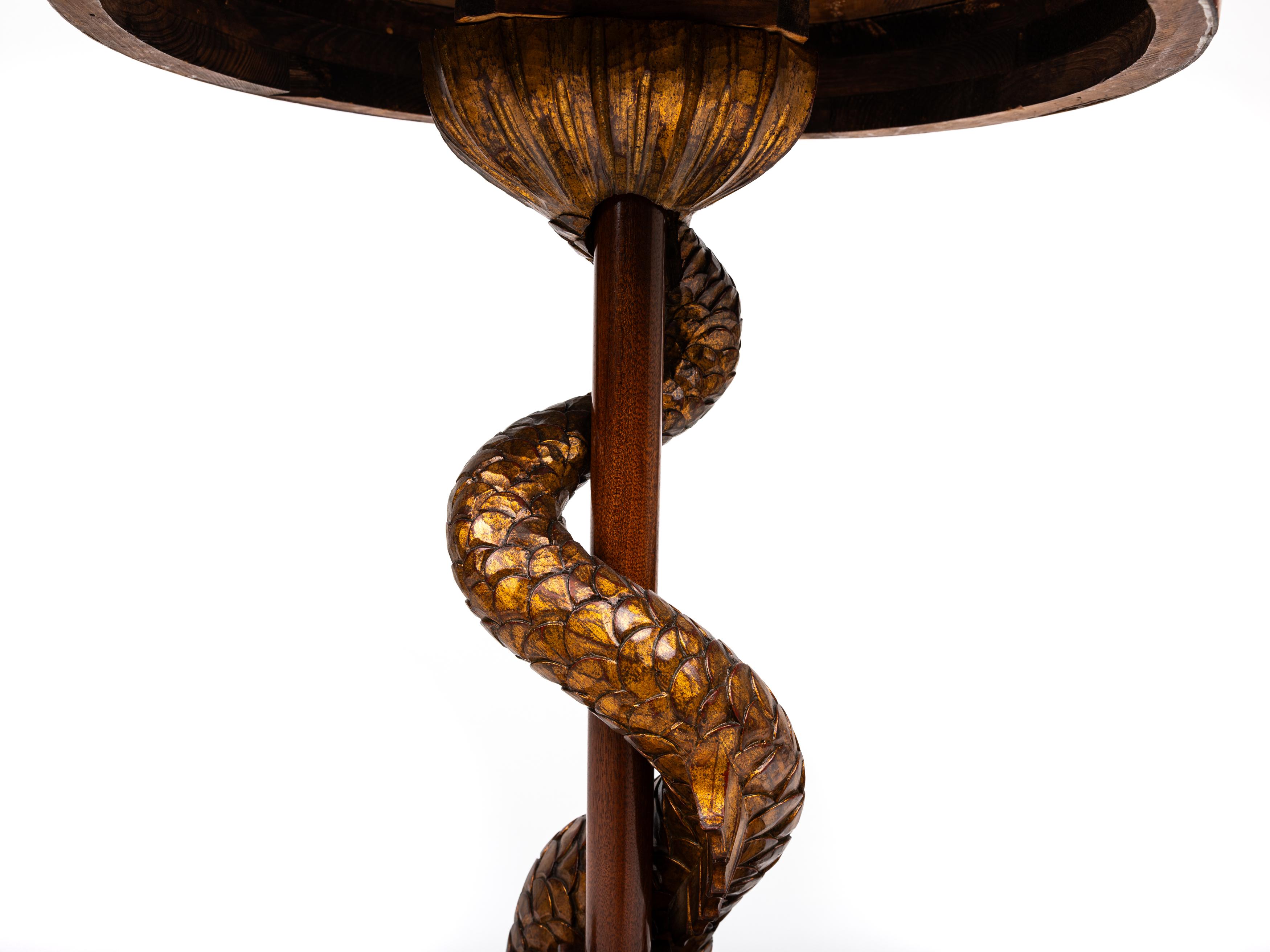 Stunning Gueridon Table, hand carved Dolphin, second Empire, ~1900, Italy For Sale 2