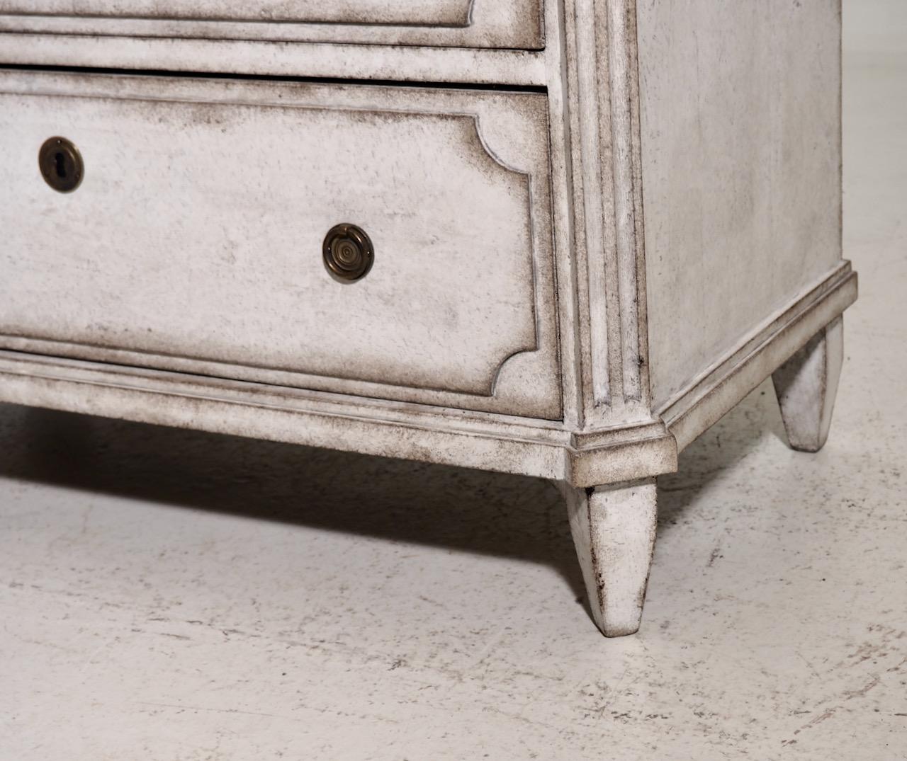 Wood Stunning Gustavian chest, richly carved, 19th C. For Sale