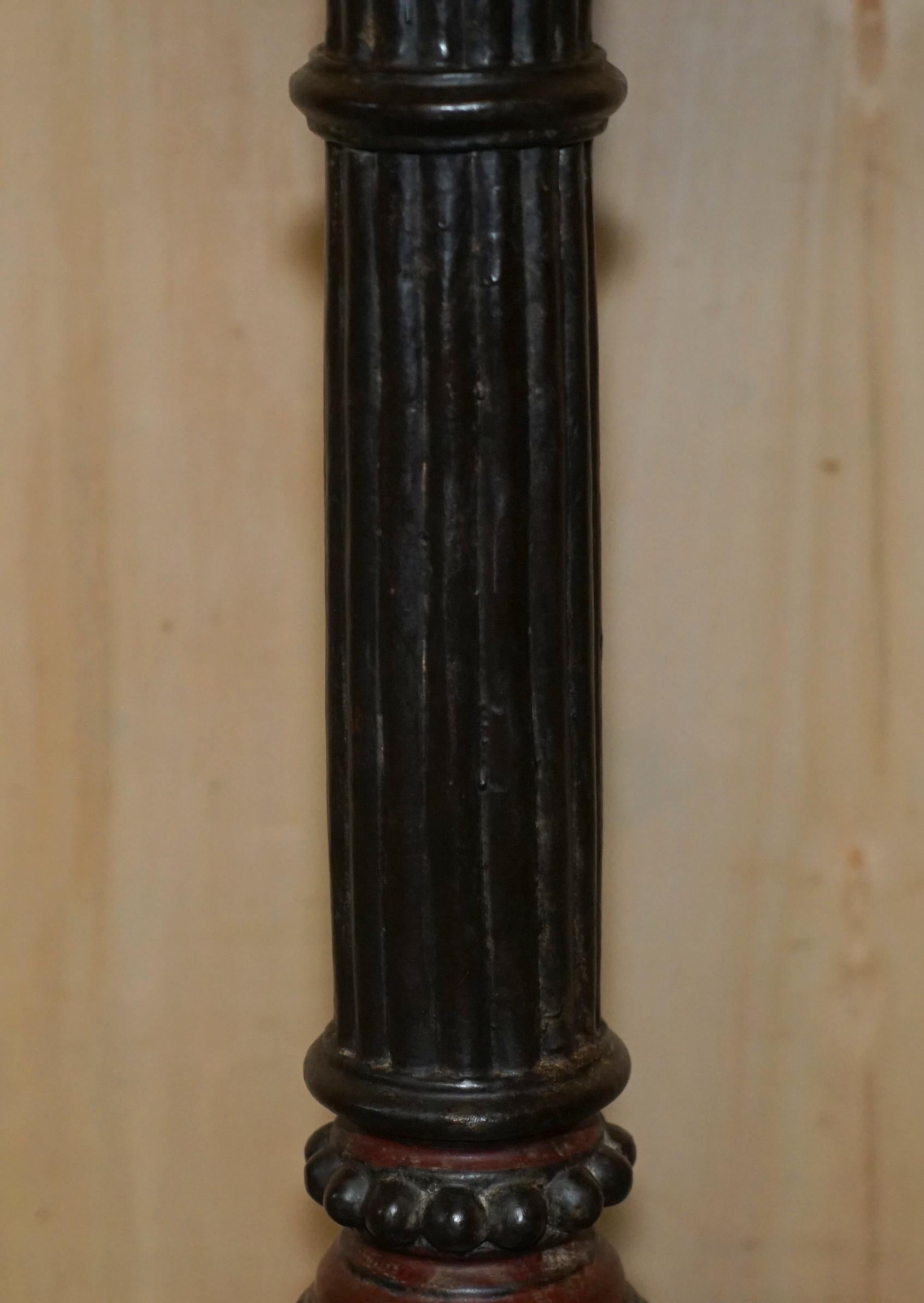 George III Stunning Hand Carved circa 1800 Large Floor Standing Extra Large Candle Holder For Sale