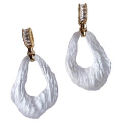 Stunning hand carved Swarovski crystal earrings.