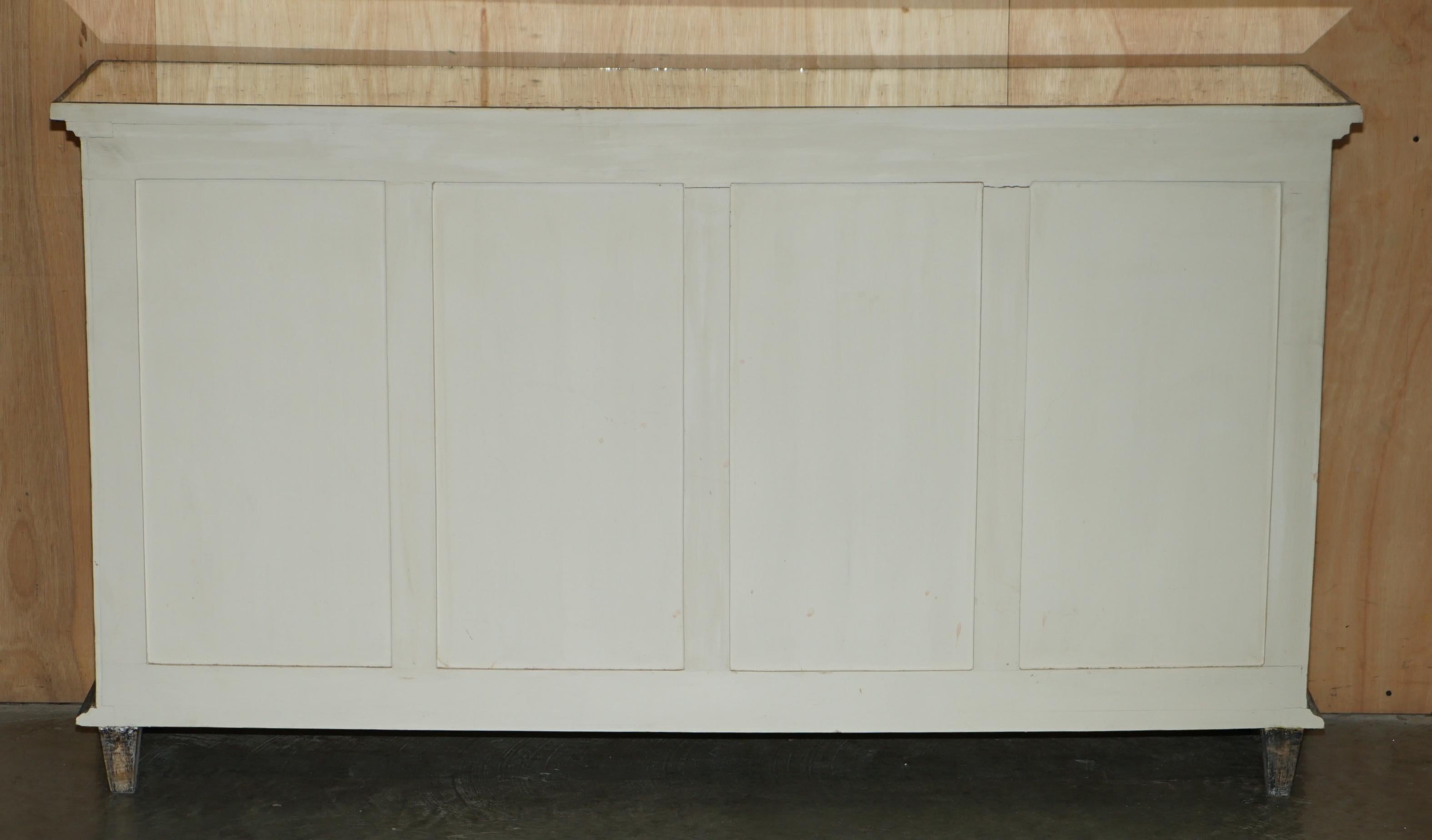 STUNNING HAND CARVED VENETIAN MIRRORED SiDEBOARD CUPBOARD CONSOLE TABLE For Sale 10