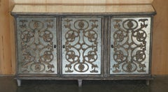 STUNNING HAND CARVED VENETIAN MIRRORED SiDEBOARD CUPBOARD CONSOLE TABLE