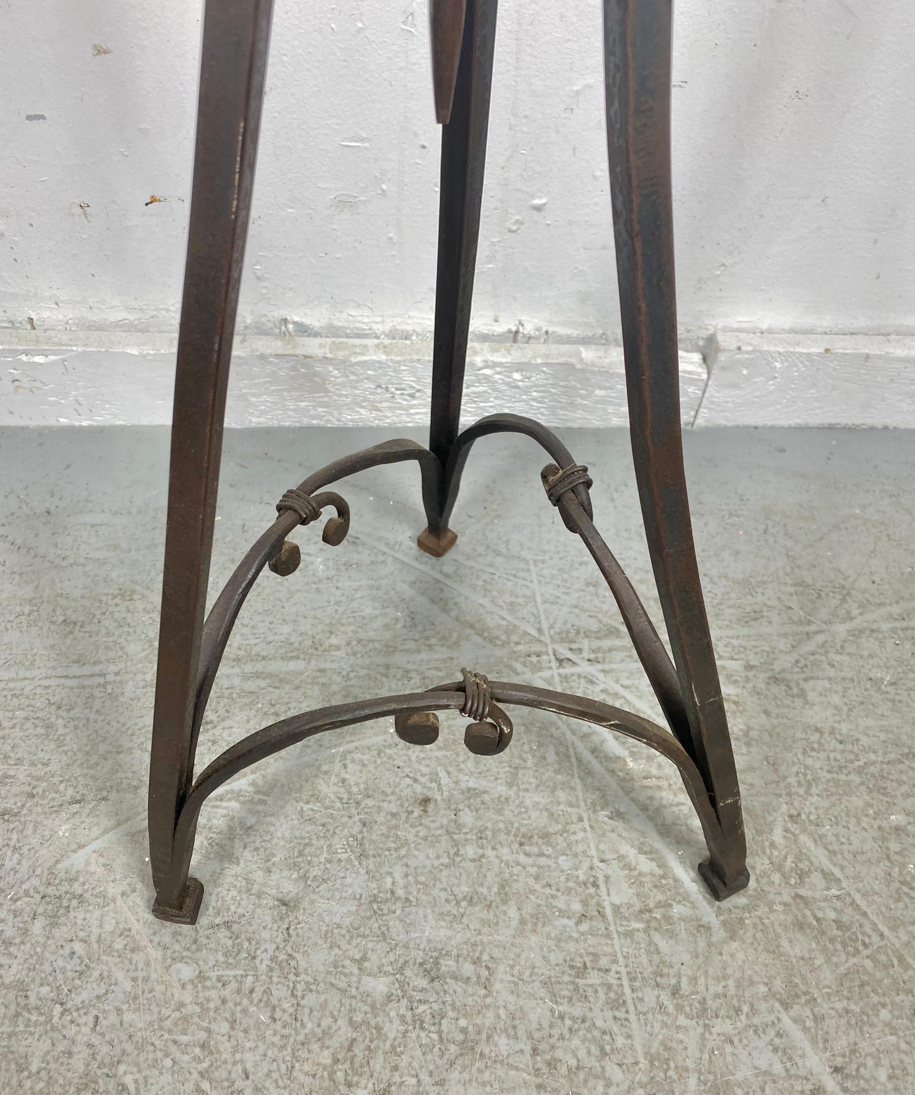 Late 20th Century Stunning Hand Crafted Forged Iron Music Stand, Art Nouveau/Arts and Crafts Style For Sale