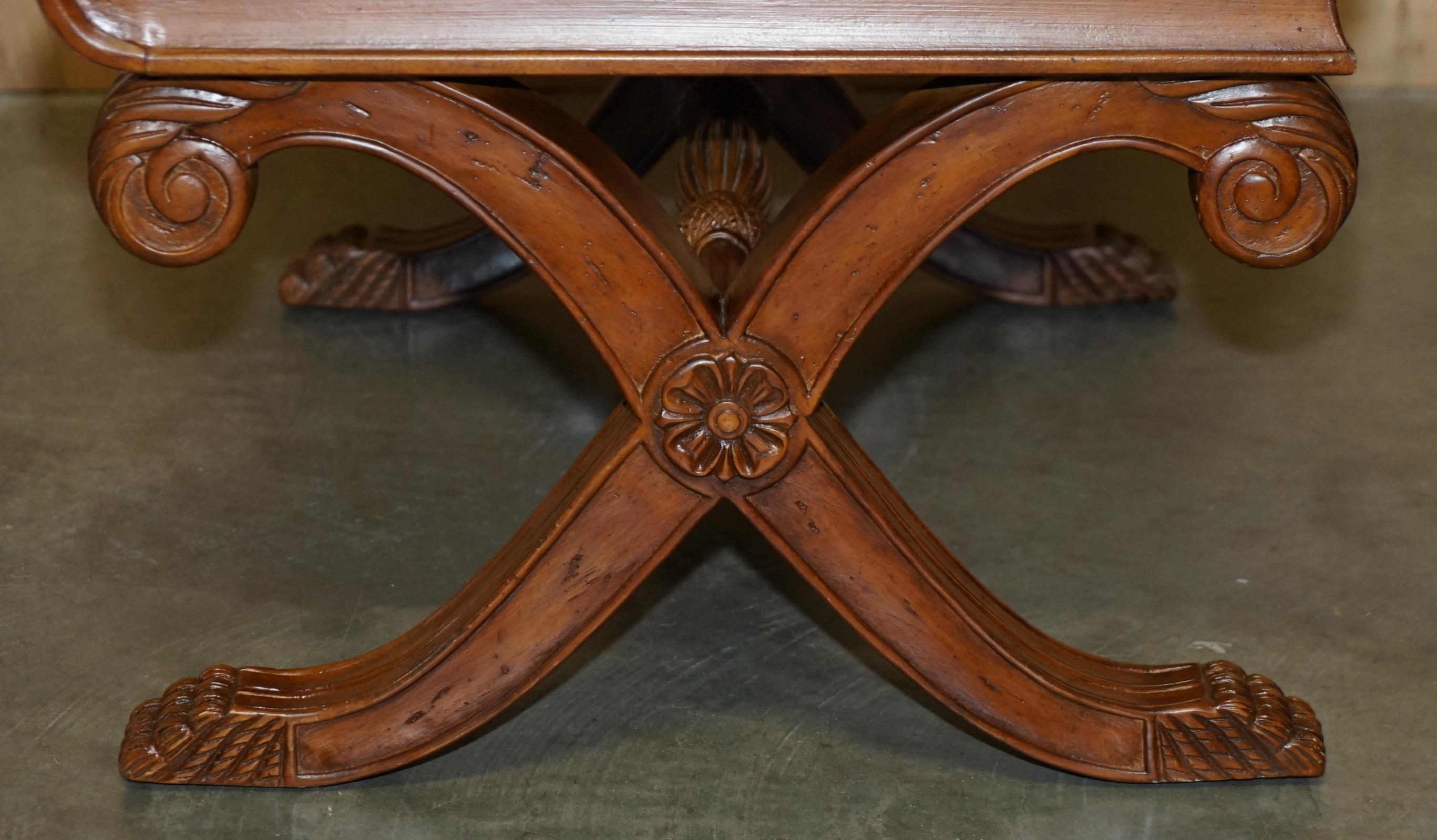 STUNNiNG HAND DYED BROWN LEATHER SCHOLARS BOOK CHESSBOARD CHESS COFFEE TABLE For Sale 6