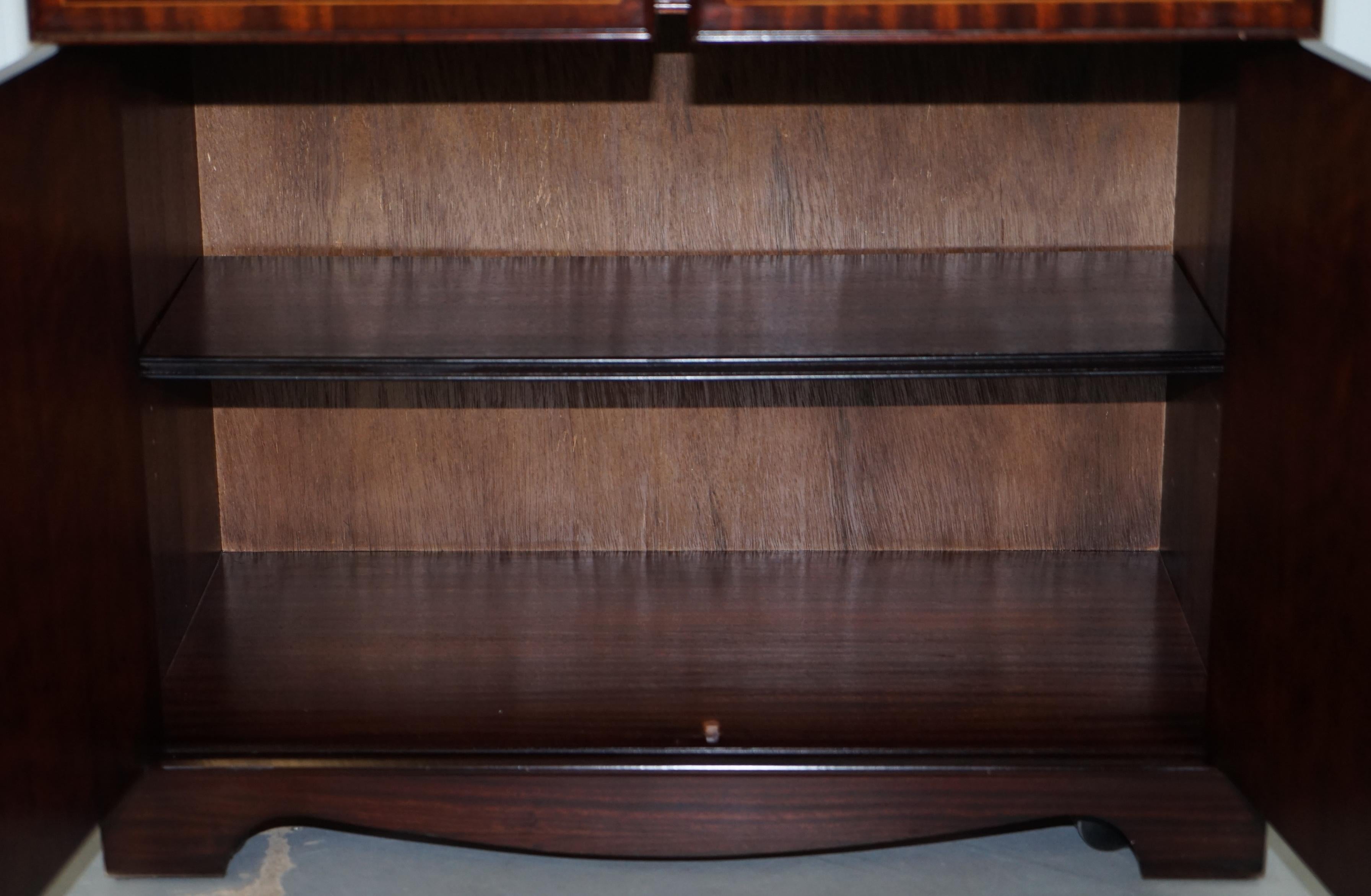 Stunning Handmade in England Solid Mahogany Sideboard with Drawers on Wheels 9