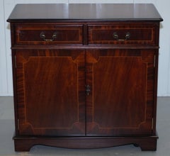 Stunning Handmade in England Solid Mahogany Sideboard with Drawers on Wheels