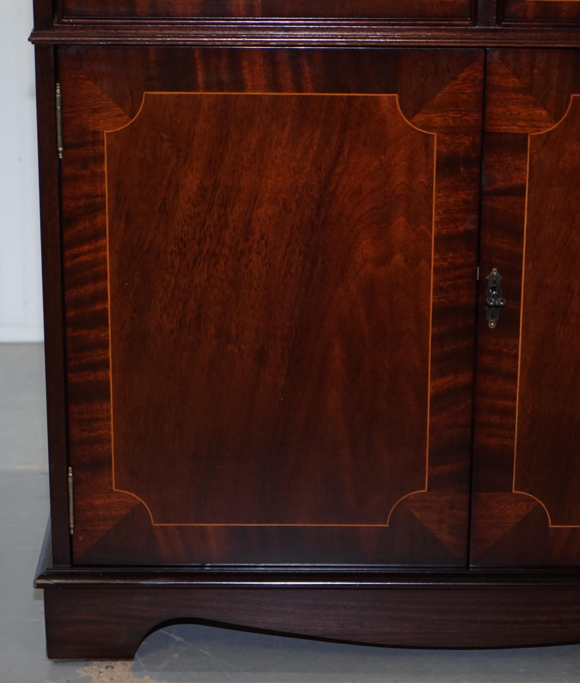 Stunning Handmade in England Solid Mahogany Sideboard with Drawers on Wheels 1