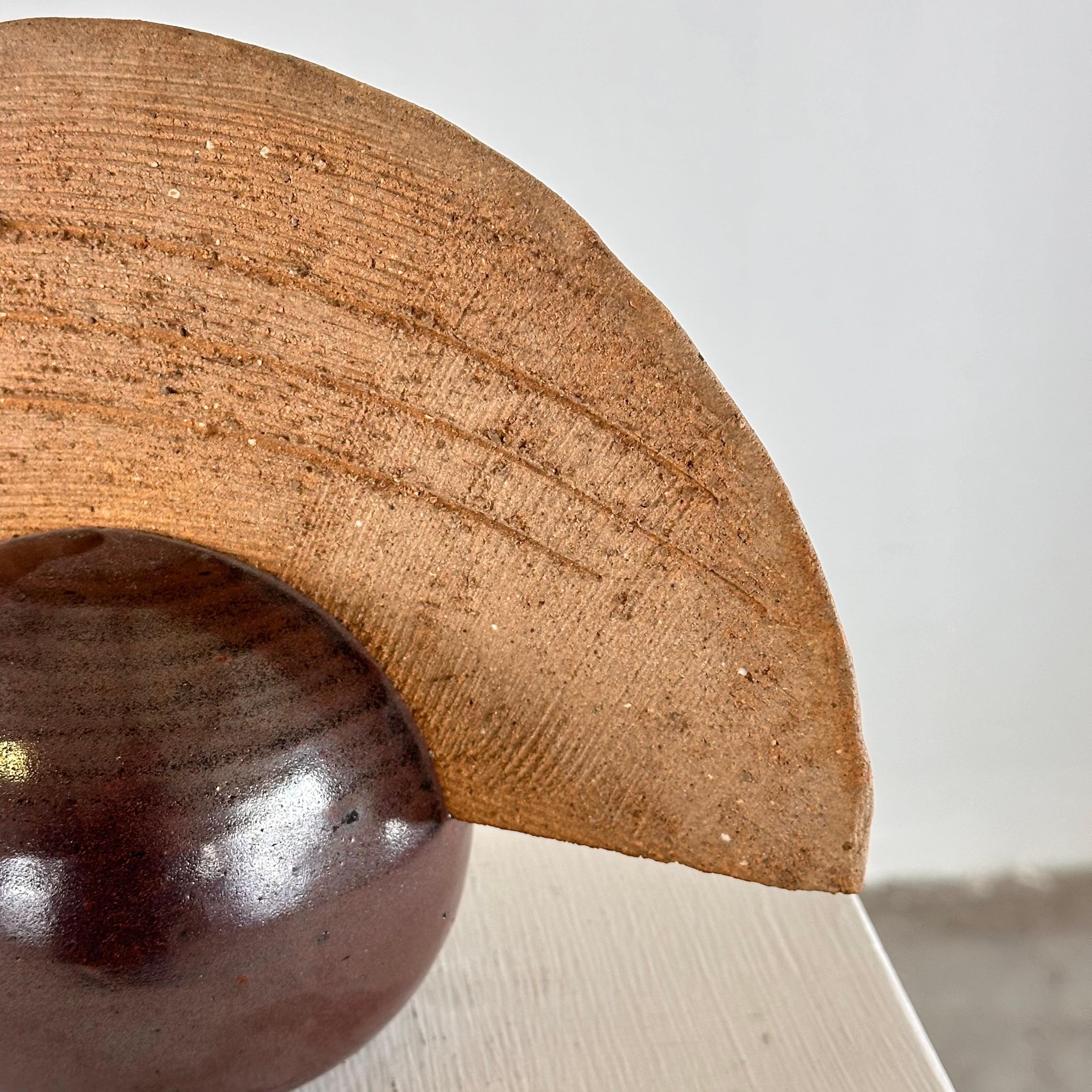 Stunning Handcrafted Abstract Ceramic Sculpture by Giancarlo Scapin, 1970s For Sale 1
