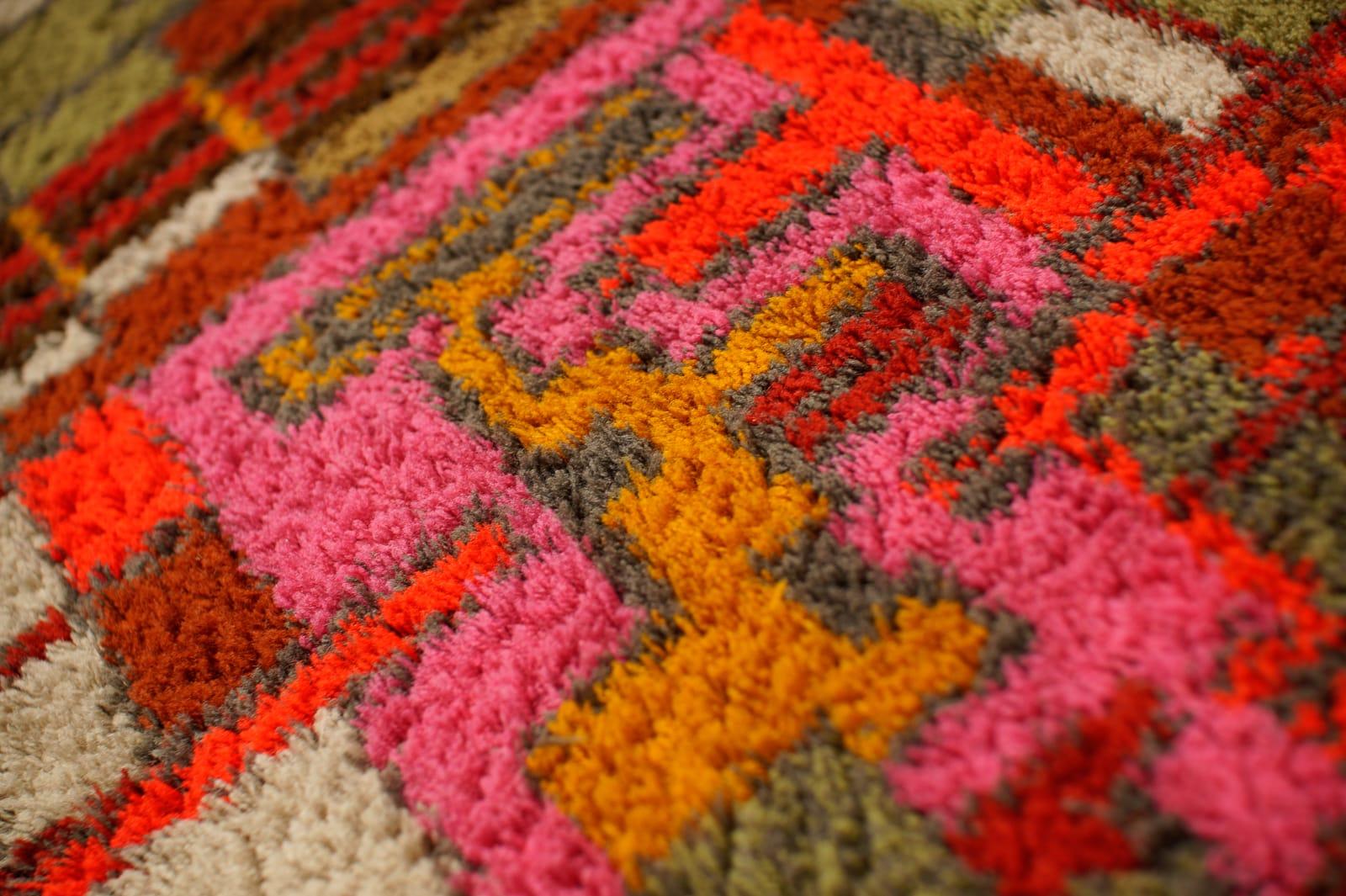 Stunning Handmade Junghans Smyrna Wool Carpet, 1977 Germany For Sale 3