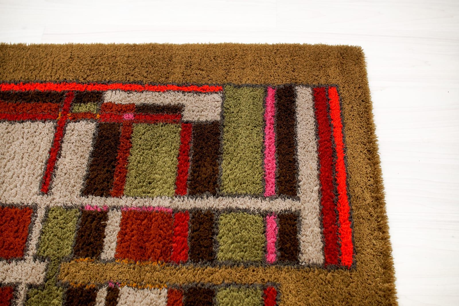 Late 20th Century Stunning Handmade Junghans Smyrna Wool Carpet, 1977 Germany For Sale
