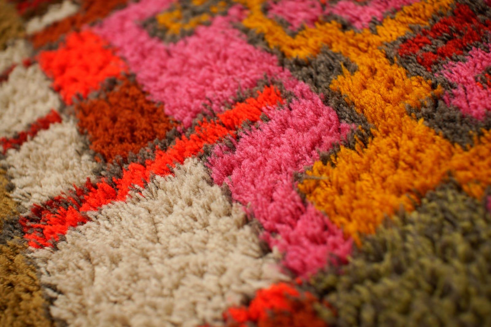 Stunning Handmade Junghans Smyrna Wool Carpet, 1977 Germany For Sale 2