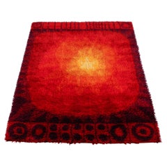 Stunning Handmade Space Age Wool Carpet, 1970s Germany