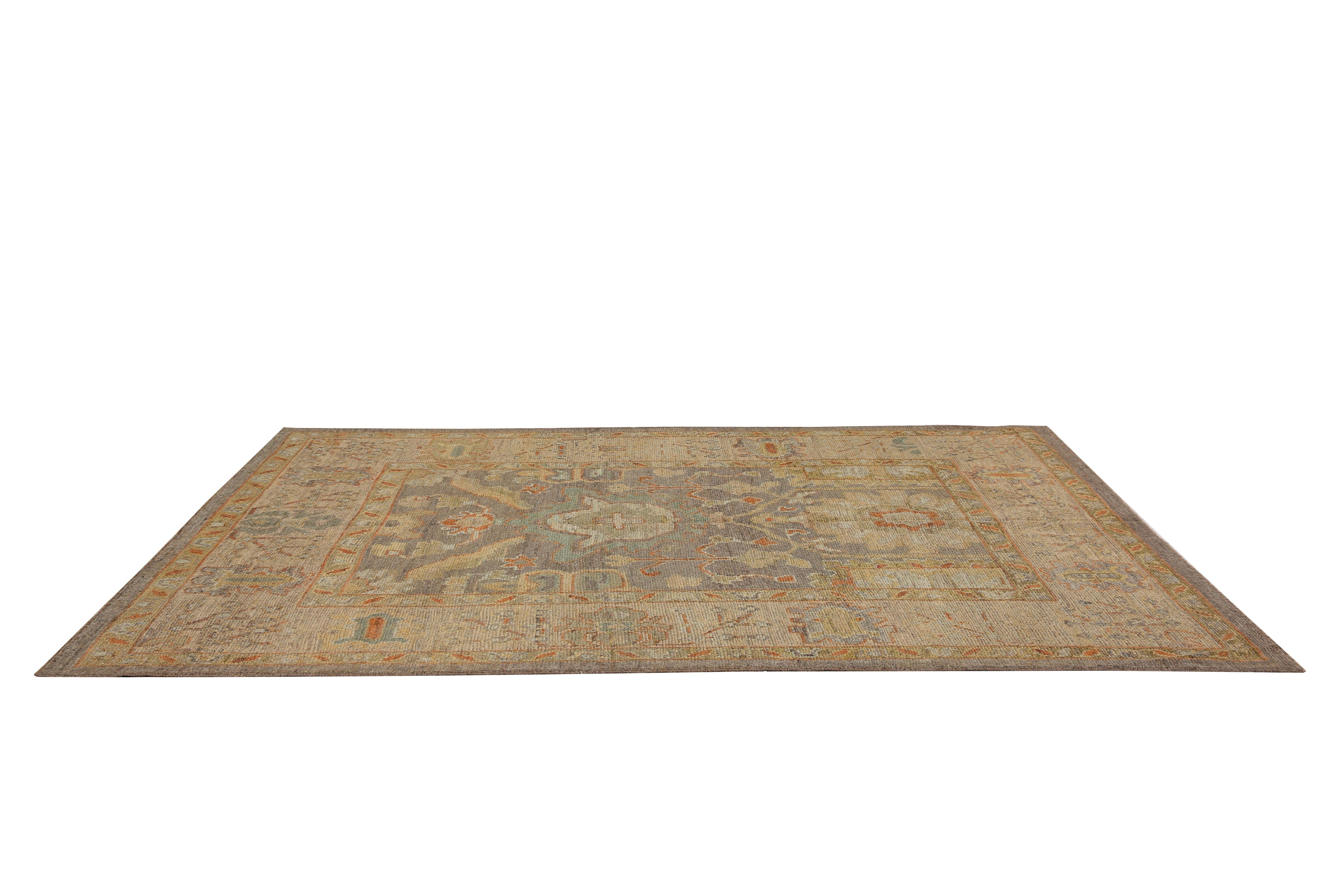 Afghan Stunning Handmade Turkish Oushak Rug For Sale