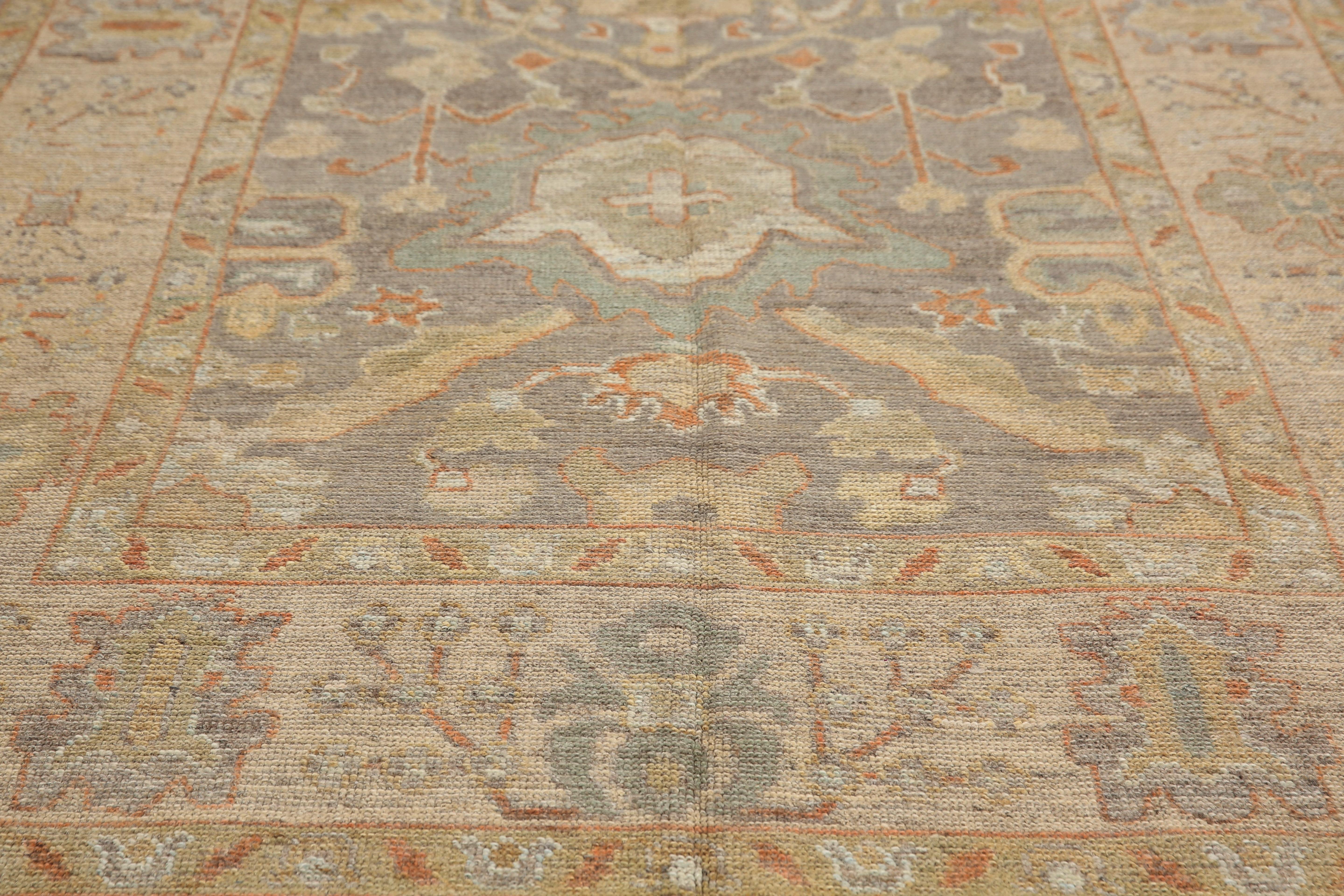 20th Century Stunning Handmade Turkish Oushak Rug For Sale
