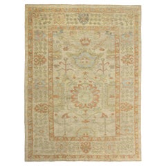 Stunning handmade Turkish Oushak Rug