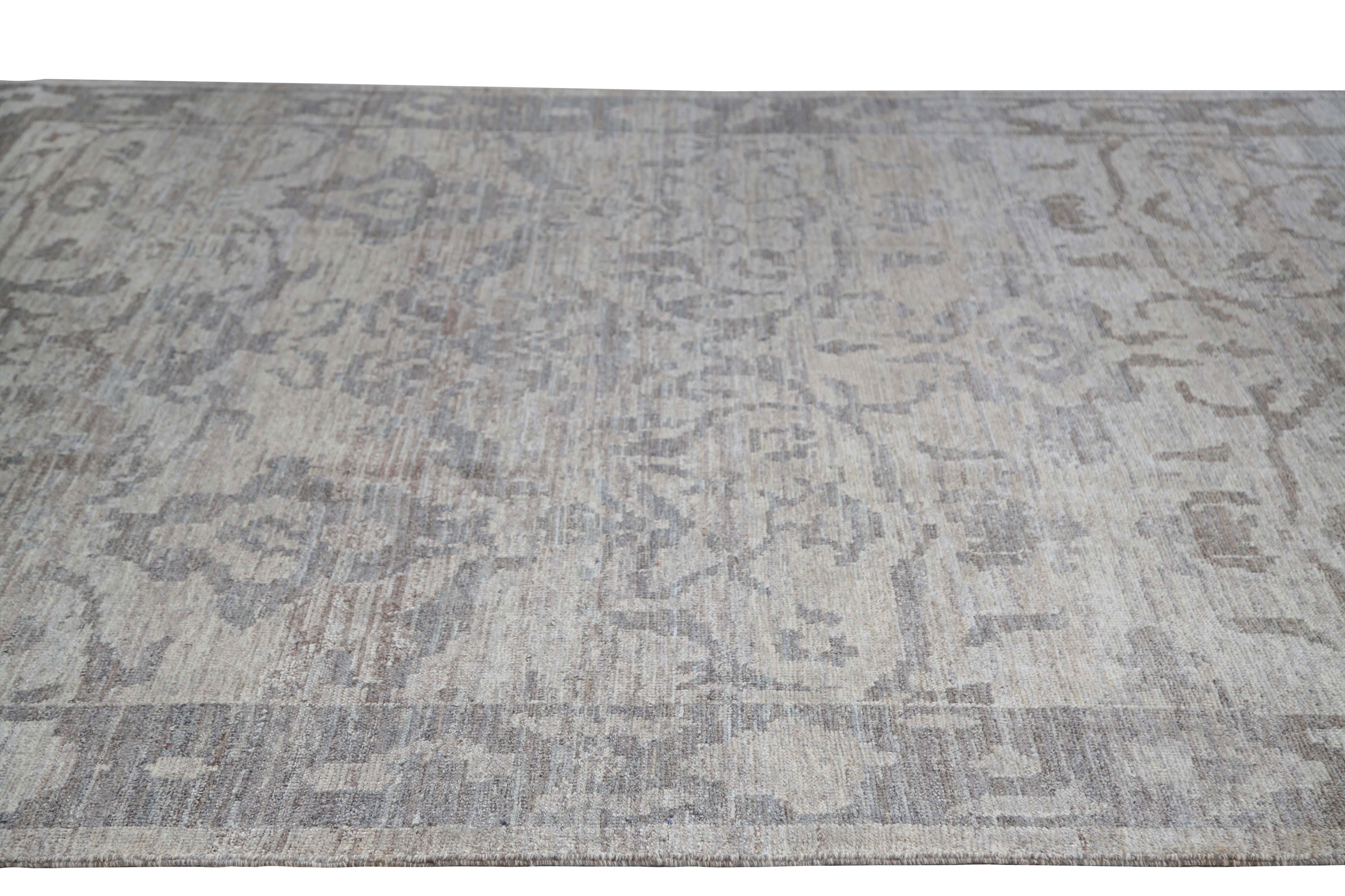 Contemporary Stunning Handmade Turkish Rug with Modern Design For Sale