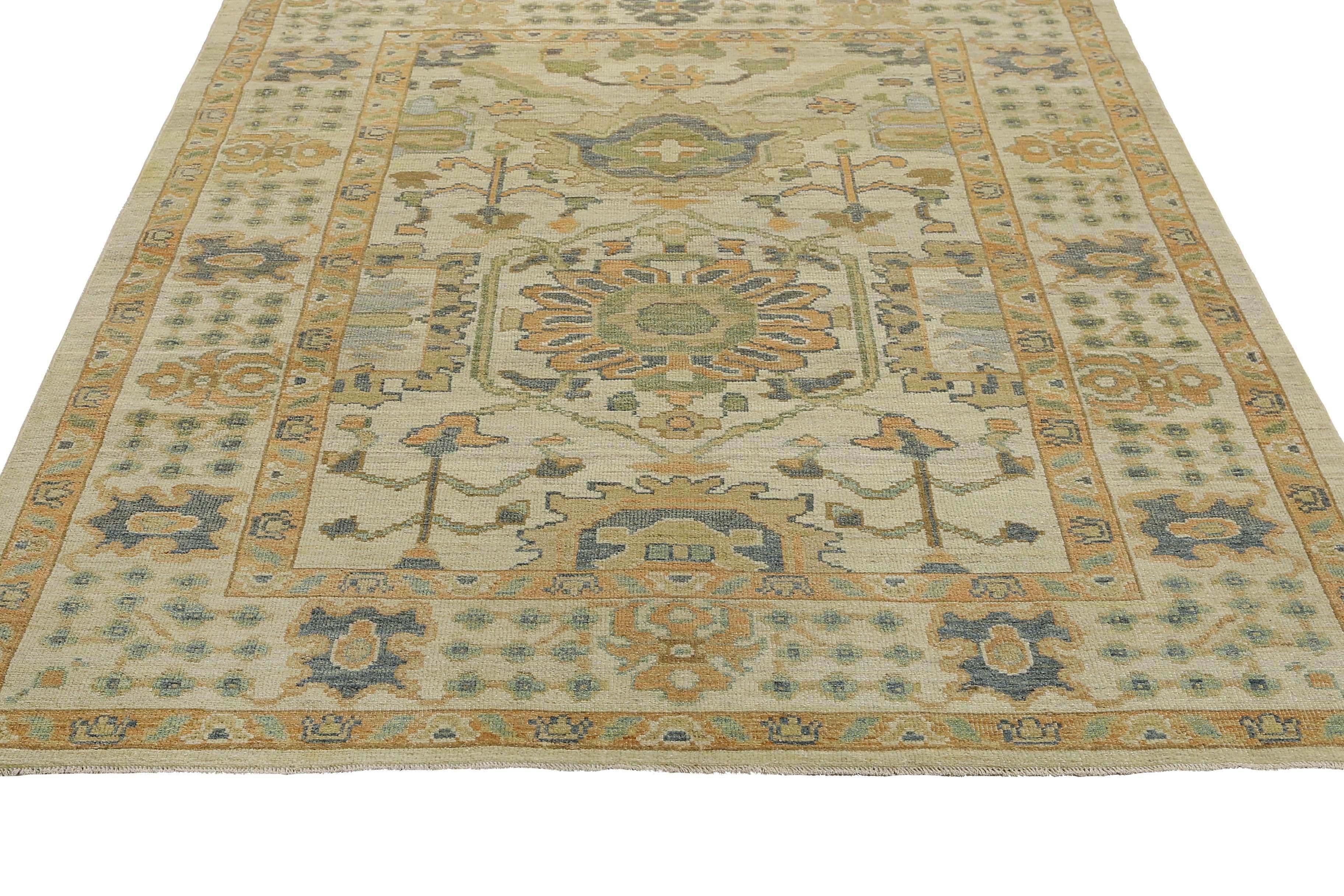 Tappeti Afghanistan Rose Collection'S Circa 1990 - Lana Verde Arancione - 95568 in vendita 4