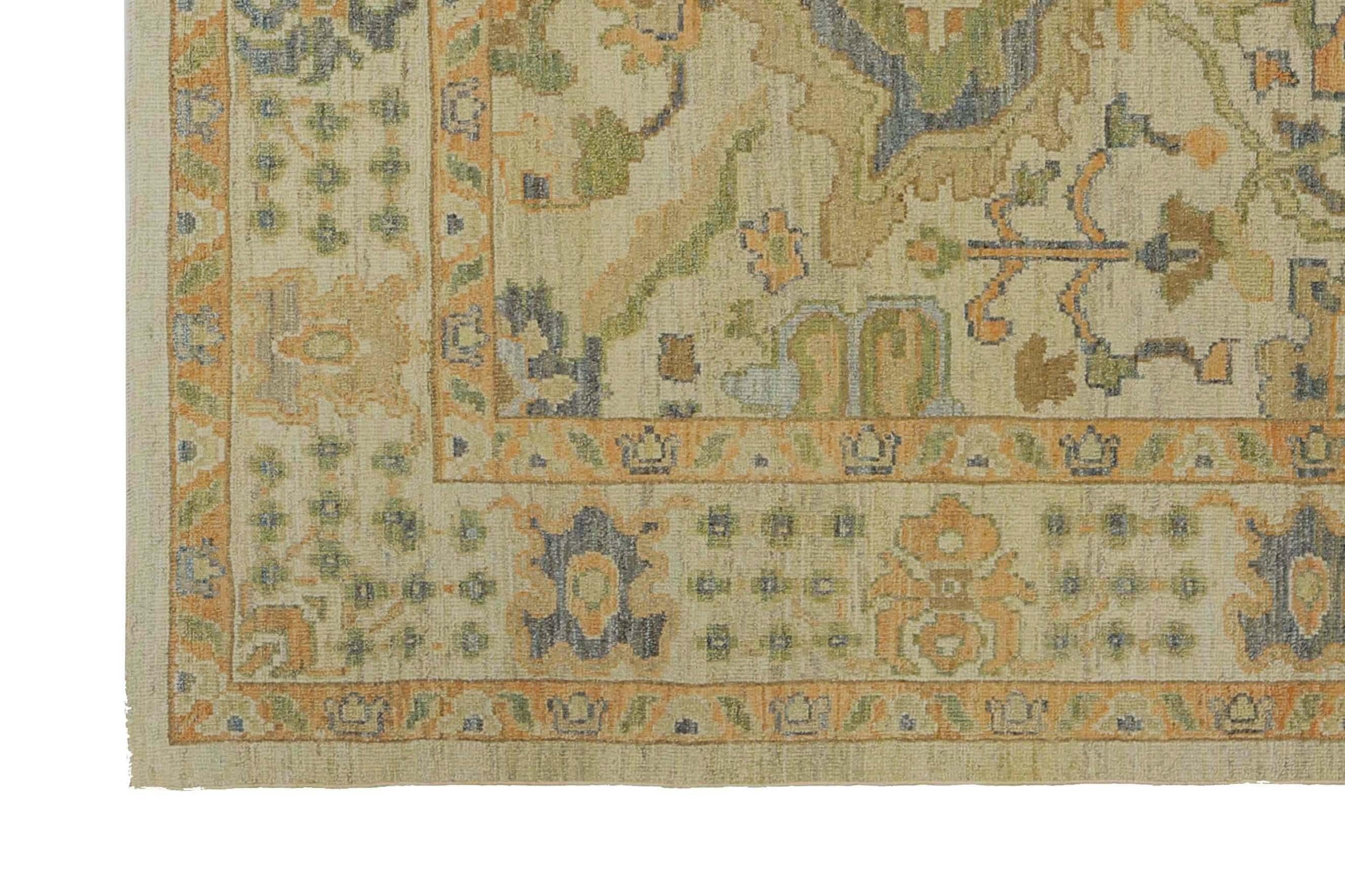 Tappeti Afghanistan Rose Collection'S Circa 1990 - Lana Verde Arancione - 95568 in vendita 5