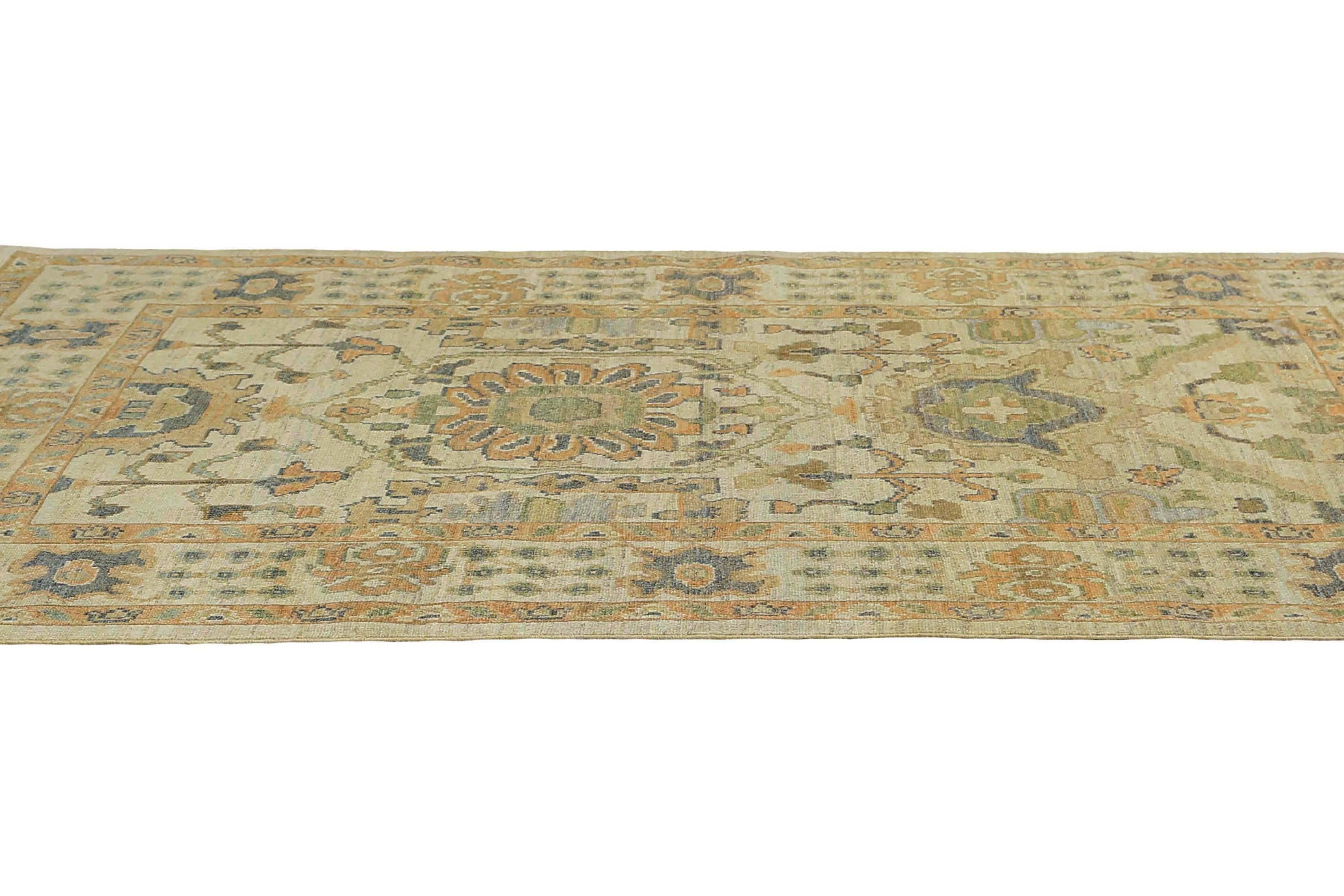 Tappeti Afghanistan Rose Collection'S Circa 1990 - Lana Verde Arancione - 95568 in vendita 2
