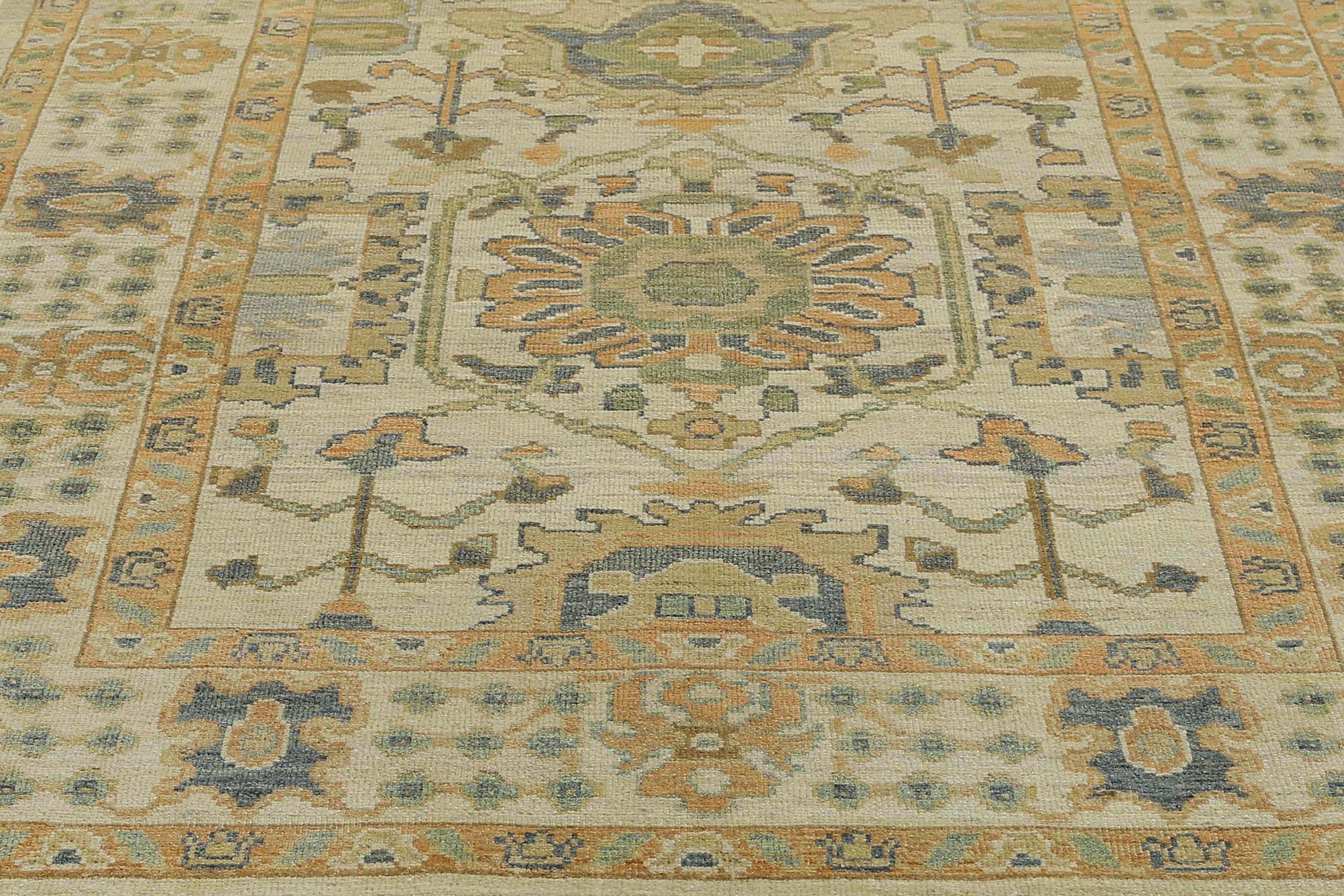 Tappeti Afghanistan Rose Collection'S Circa 1990 - Lana Verde Arancione - 95568 in vendita 3