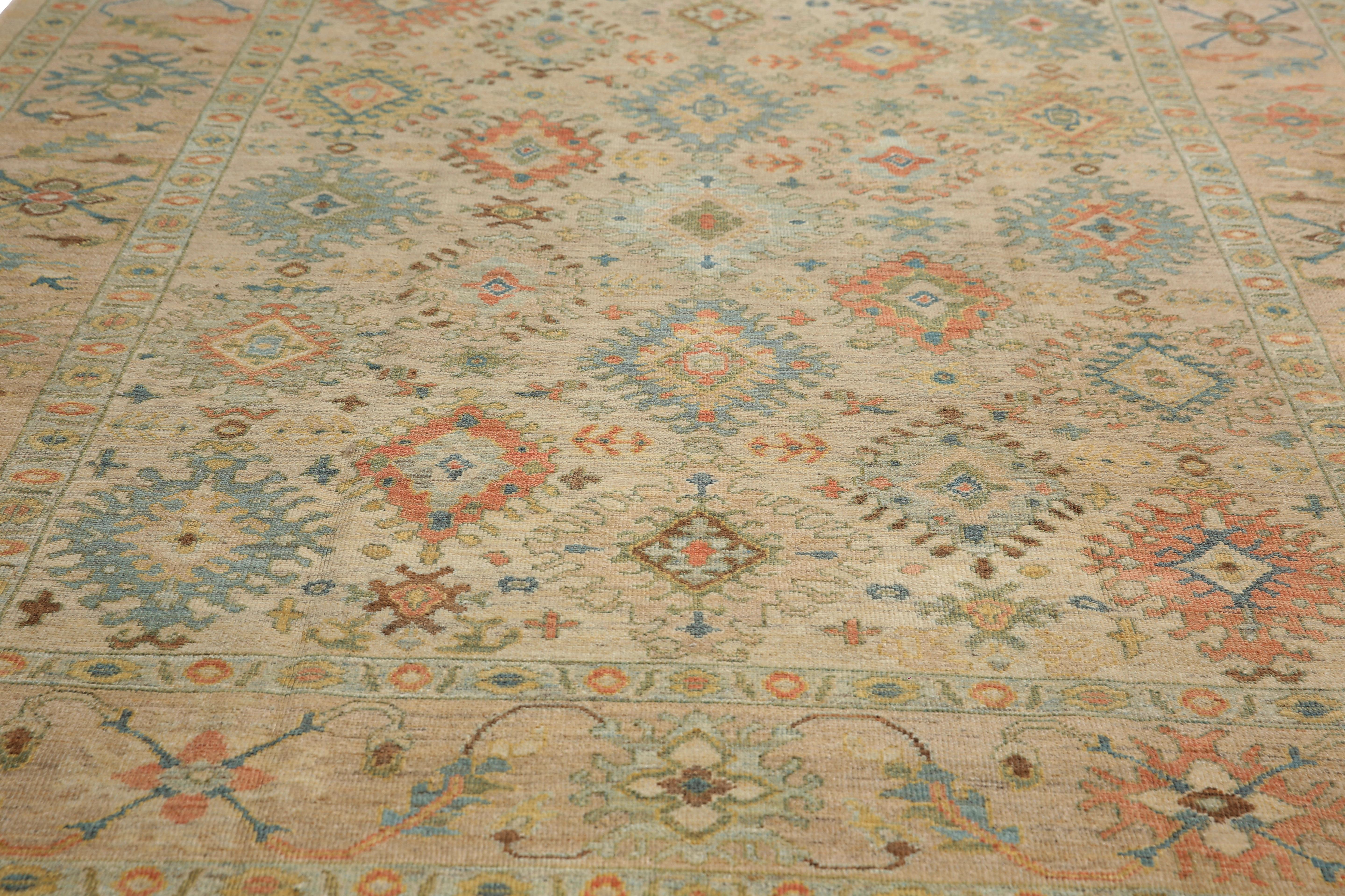 Stunning Handmade Turkish Sultanabad Rug For Sale 1