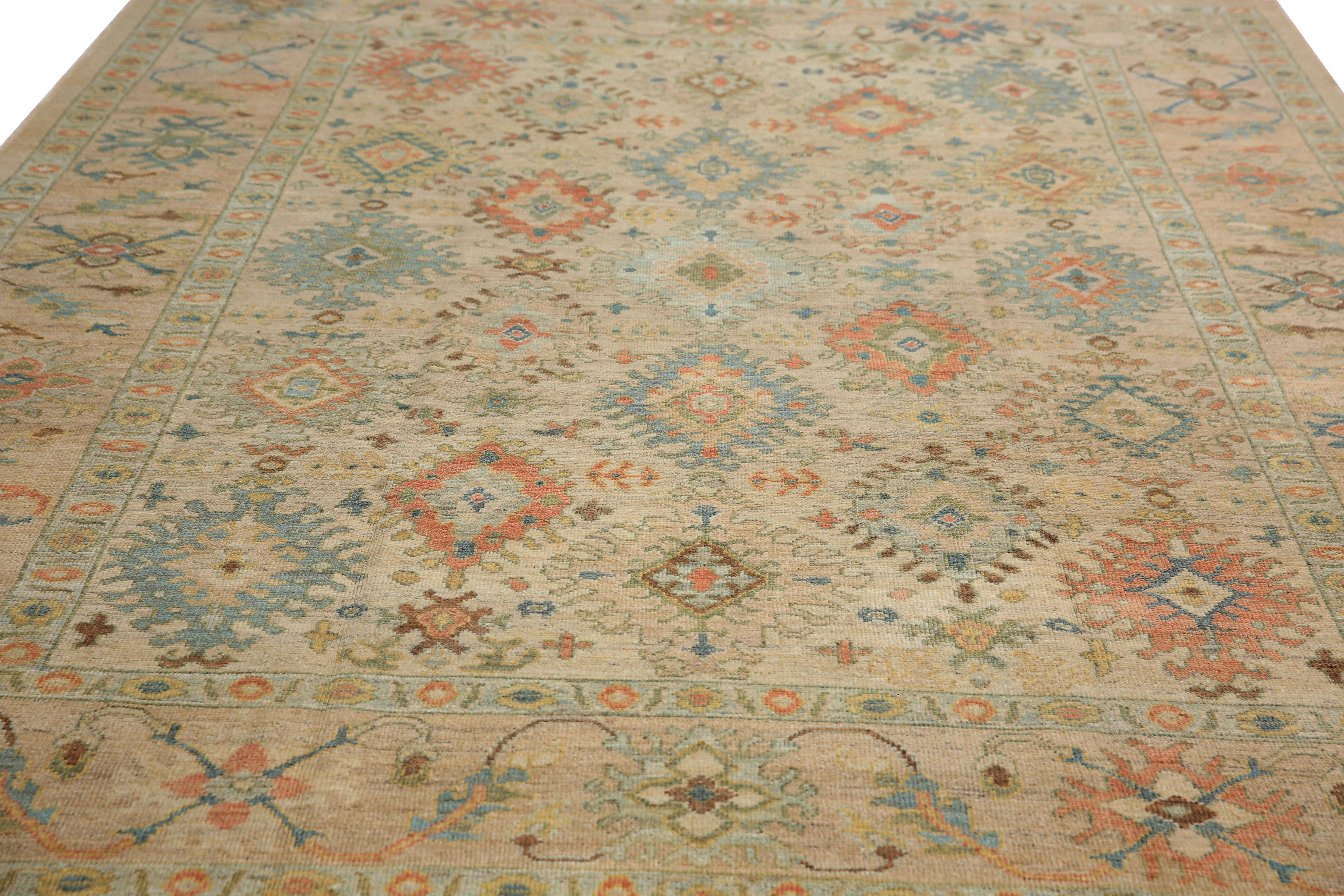 Stunning Handmade Turkish Sultanabad Rug For Sale 2