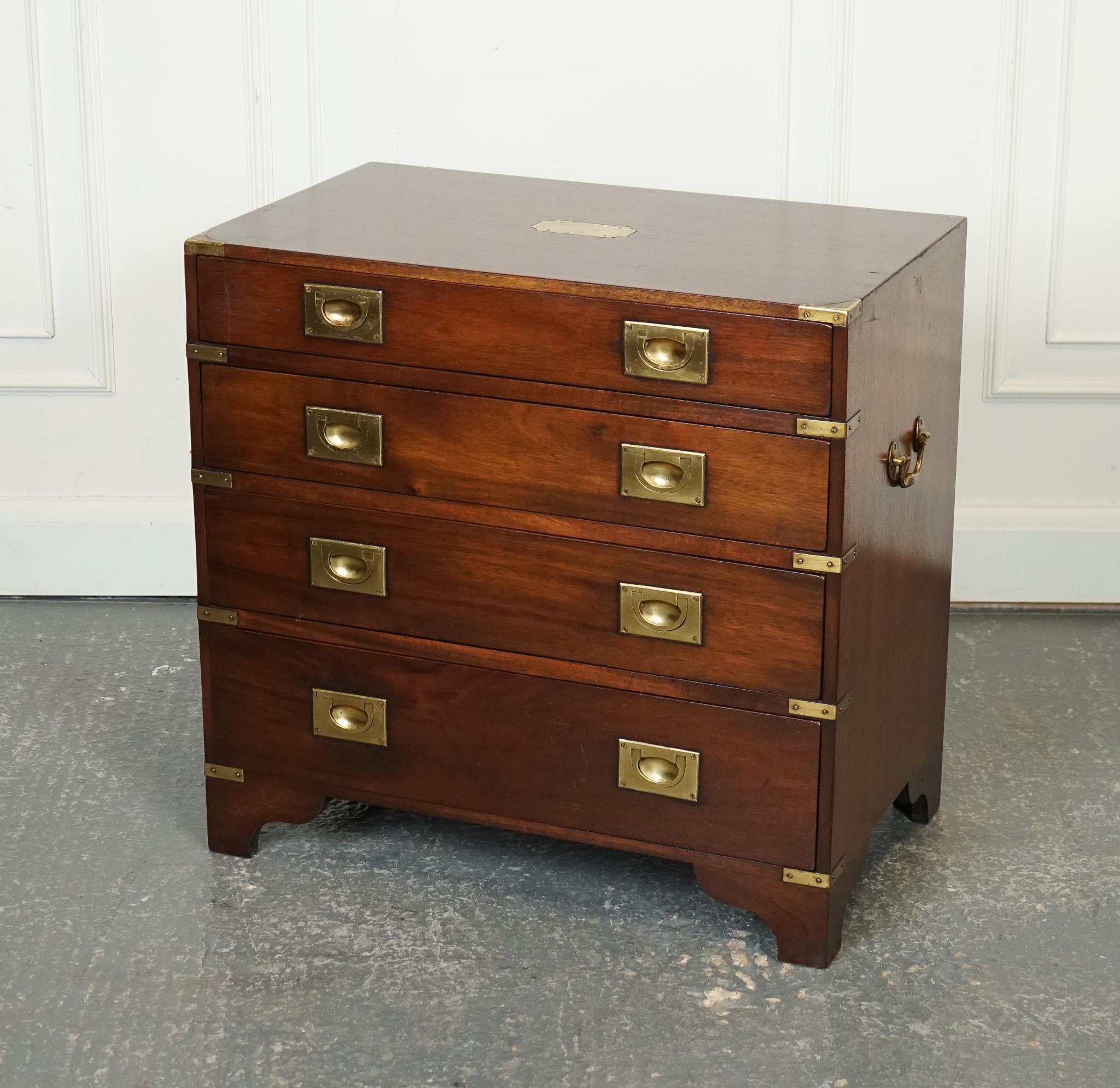 Antiques of London



We are delighted to offer for sale this Stunning Harrods Kennedy Military Campaign Chest Of Drawers.

The stunning Harrods Kennedy Military Campaign Chest of Drawers with Brass Handles is a luxurious and visually striking piece
