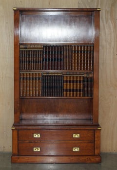 STUNNiNG HARRODS LONDON KENNEDY HARDWOOD BOOKCASE TV MEDIA CABINET FAUX BOOKS