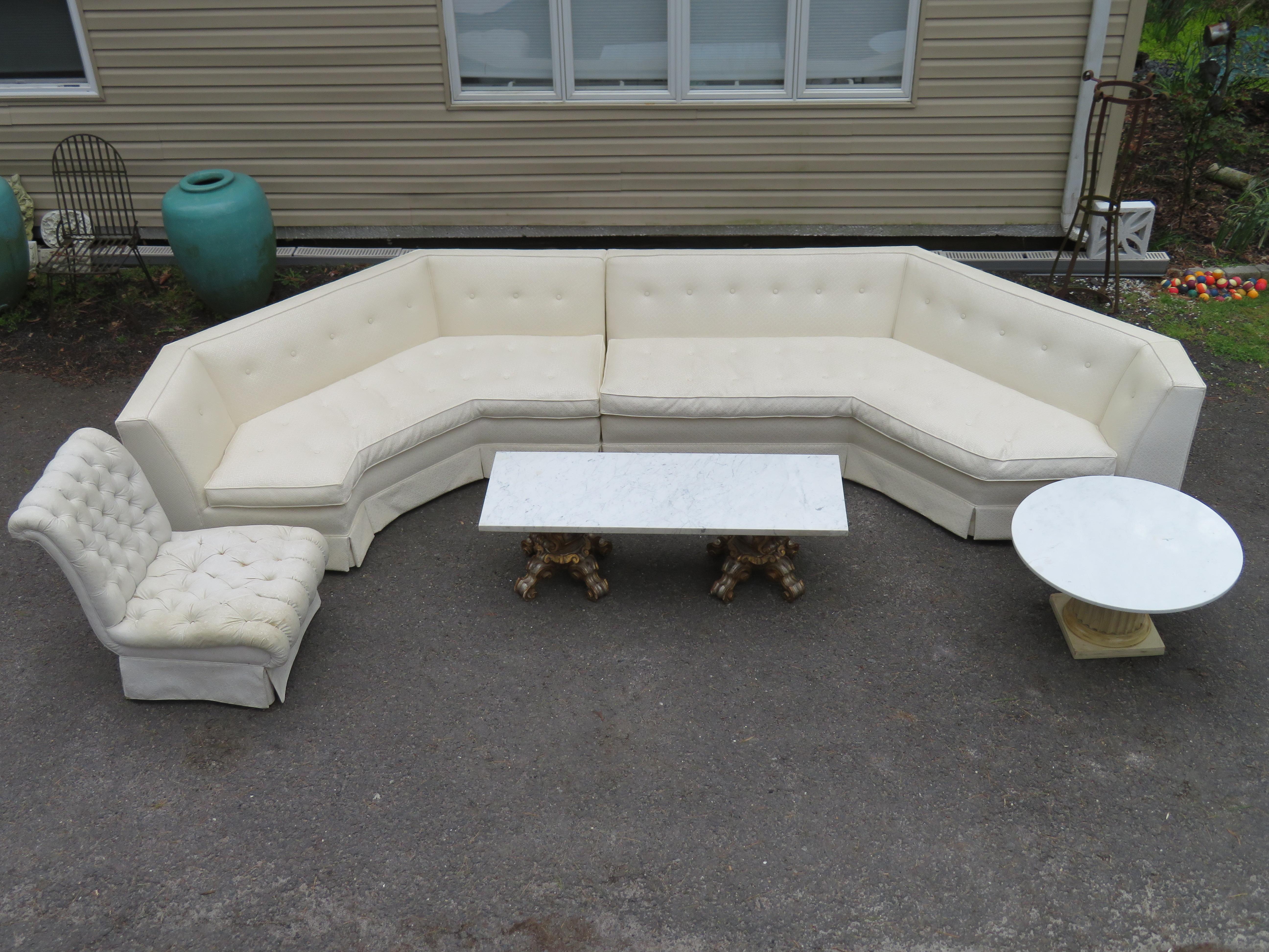 Stunning Harvey Probber attr. 2 Piece Octagon sectional Sofa Mid-Century Modern For Sale 9